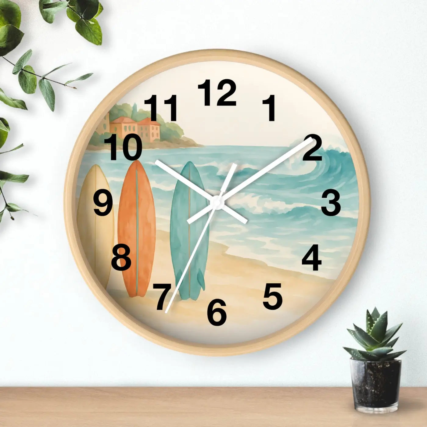 Vintage Surfboards – Wooden Wall Clock - Dipaliz
