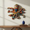 Mexican Handmade Octopus Wall Art | Hand Painted Talavera (Large)