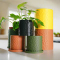 Tiny Squiggle Cheetah Planter Pot, With Drainage & Drip Tray