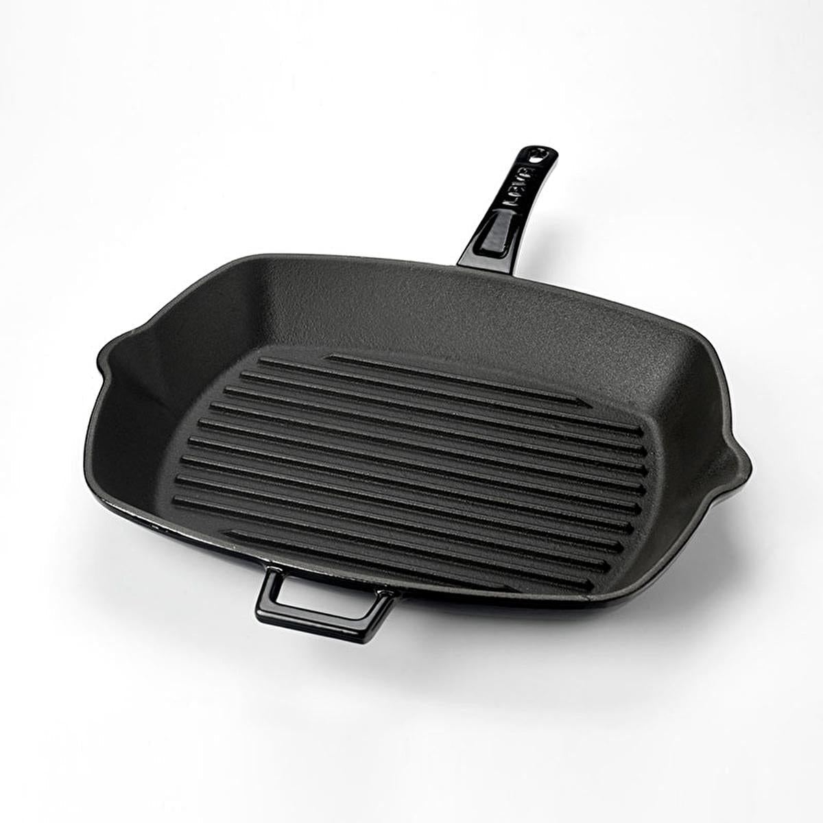 LAVA Cast Iron Rectangular Grill Pan - Durable, Versatile, and Healthy Cooking Option for Home Cooks