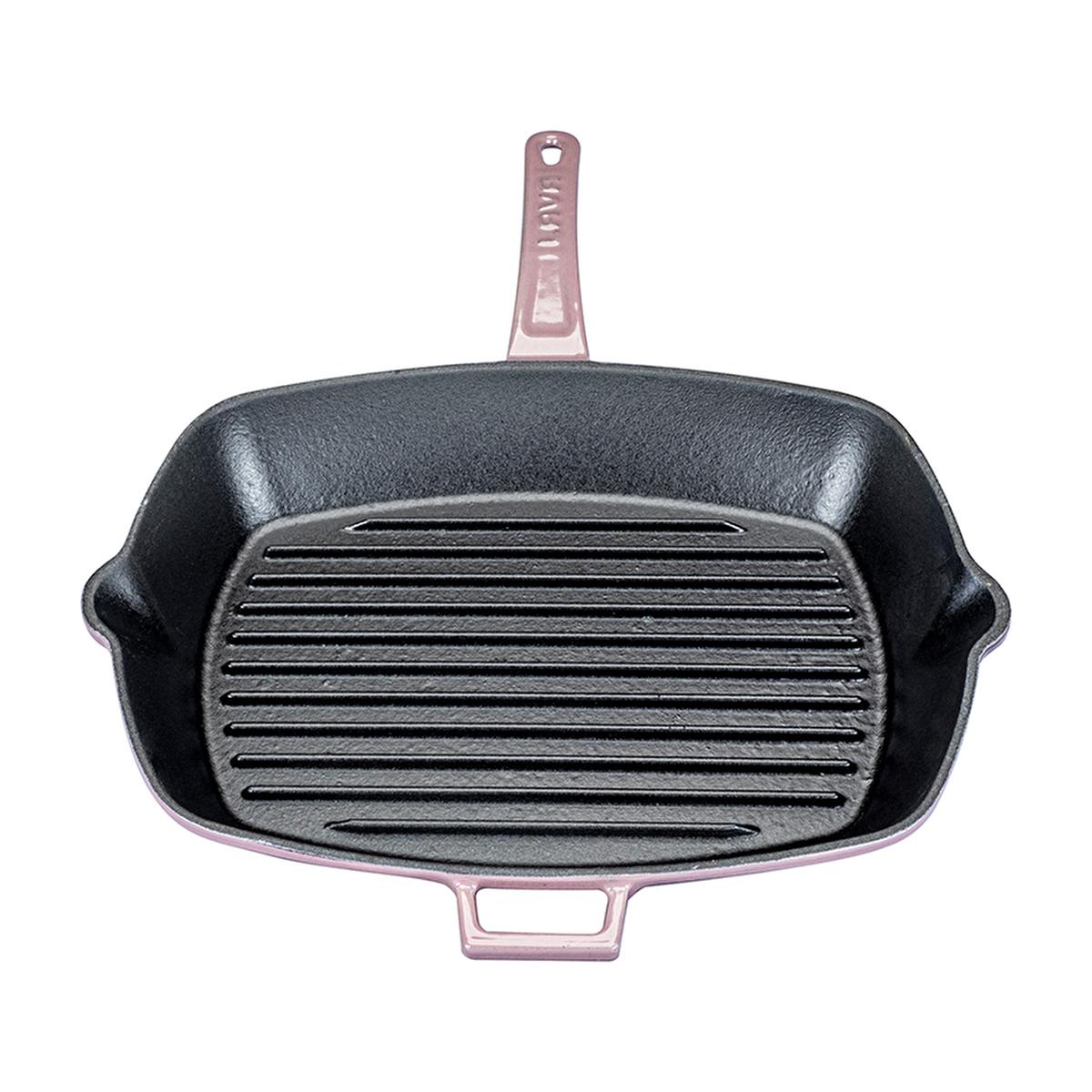 Lava Cast Iron Rectangular Grill Pan - 10.24 x 12.60 inches, Durable Enamel Coating, Versatile Cooking