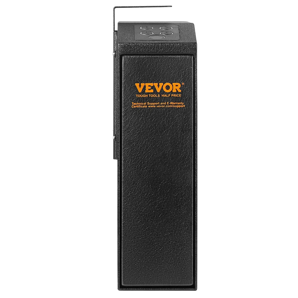 Mounted Gun Safe for Pistols, Biometric Gun Safe with Three Quick Access Ways of Fingerprints, Passwords and Keys, Handgun Safe for 1 Pistol for Home, Bedside, Nightstand, Wall