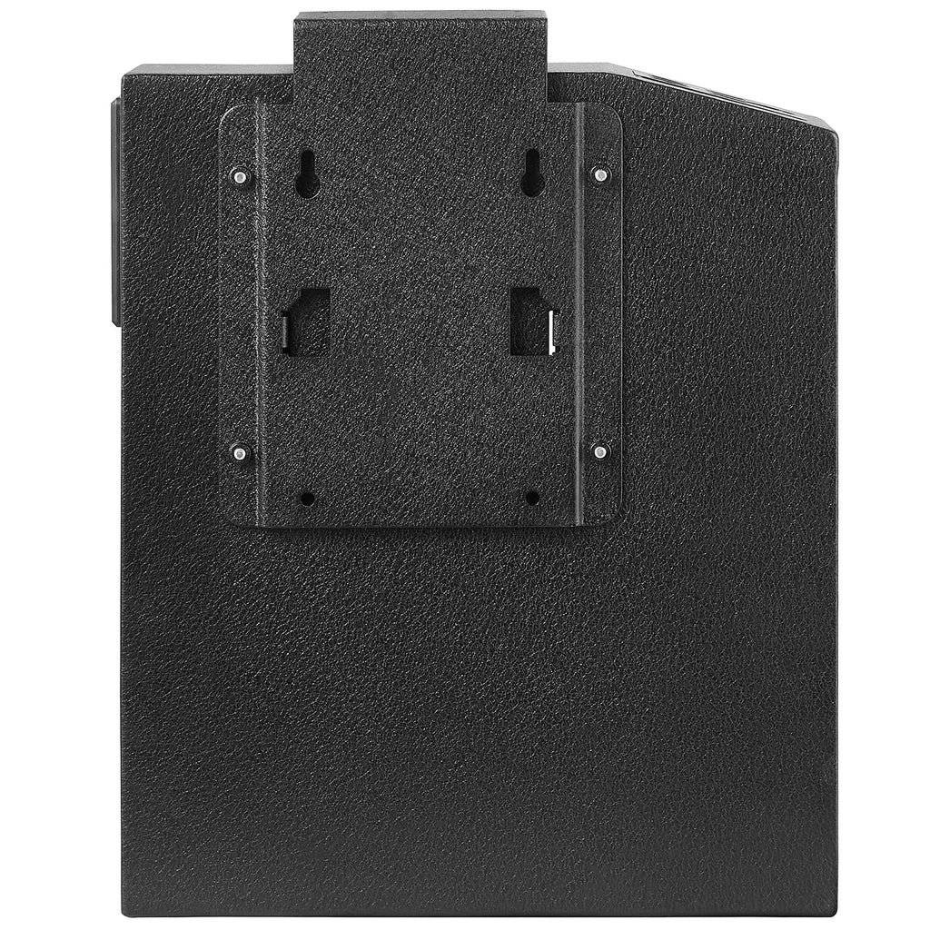 Mounted Gun Safe for Pistols, Biometric Gun Safe with Three Quick Access Ways of Fingerprints, Passwords and Keys, Handgun Safe for 1 Pistol for Home, Bedside, Nightstand, Wall