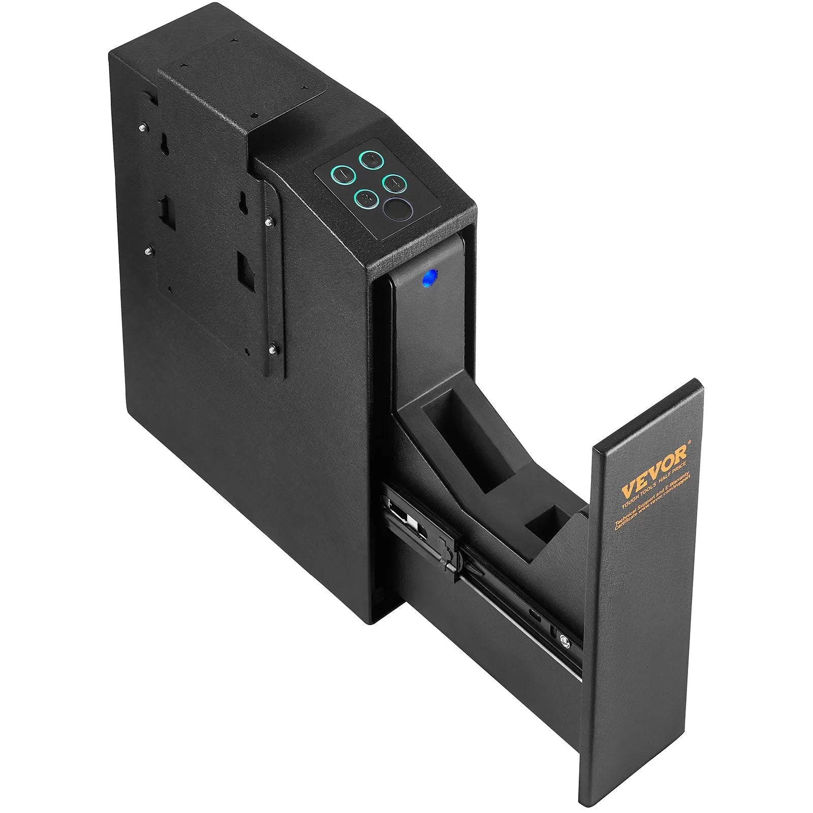 Mounted Gun Safe for Pistols, Biometric Gun Safe with Three Quick Access Ways of Fingerprints, Passwords and Keys, Handgun Safe for 1 Pistol for Home, Bedside, Nightstand, Wall