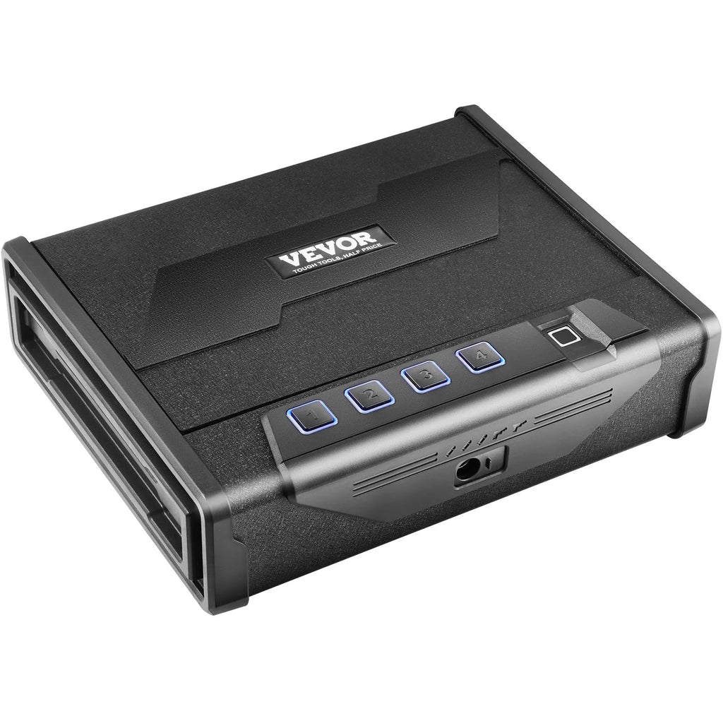 Gun Safe for Pistols, Biometric Gun Safe with Three Quick Access Ways of Fingerprints, Passwords and Keys, Handgun Safe for 2 Pistols for Home, Bedside, Nightstand, Car