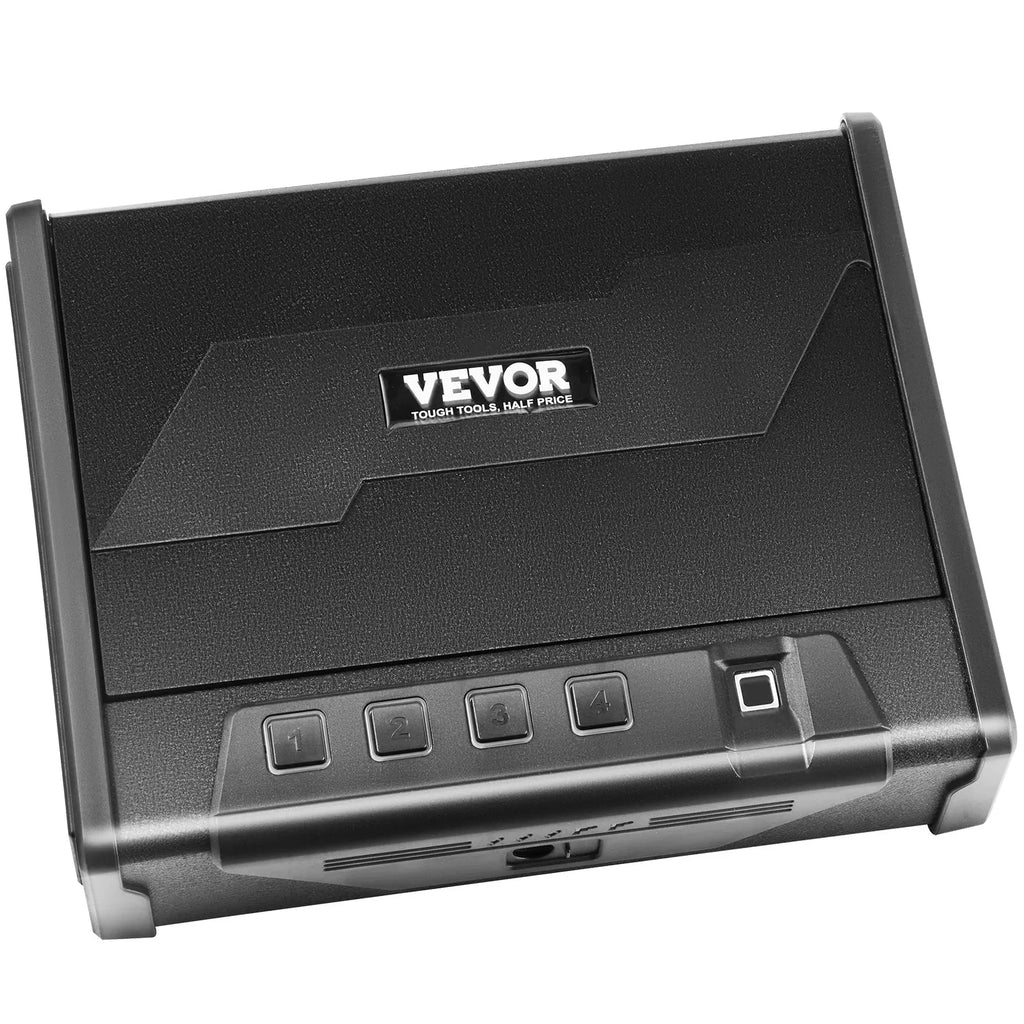 Gun Safe for Pistols, Biometric Gun Safe with Three Quick Access Ways of Fingerprints, Passwords and Keys, Handgun Safe for 2 Pistols for Home, Bedside, Nightstand, Car