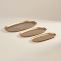 Vintage Gold Iron Serving Tray Set