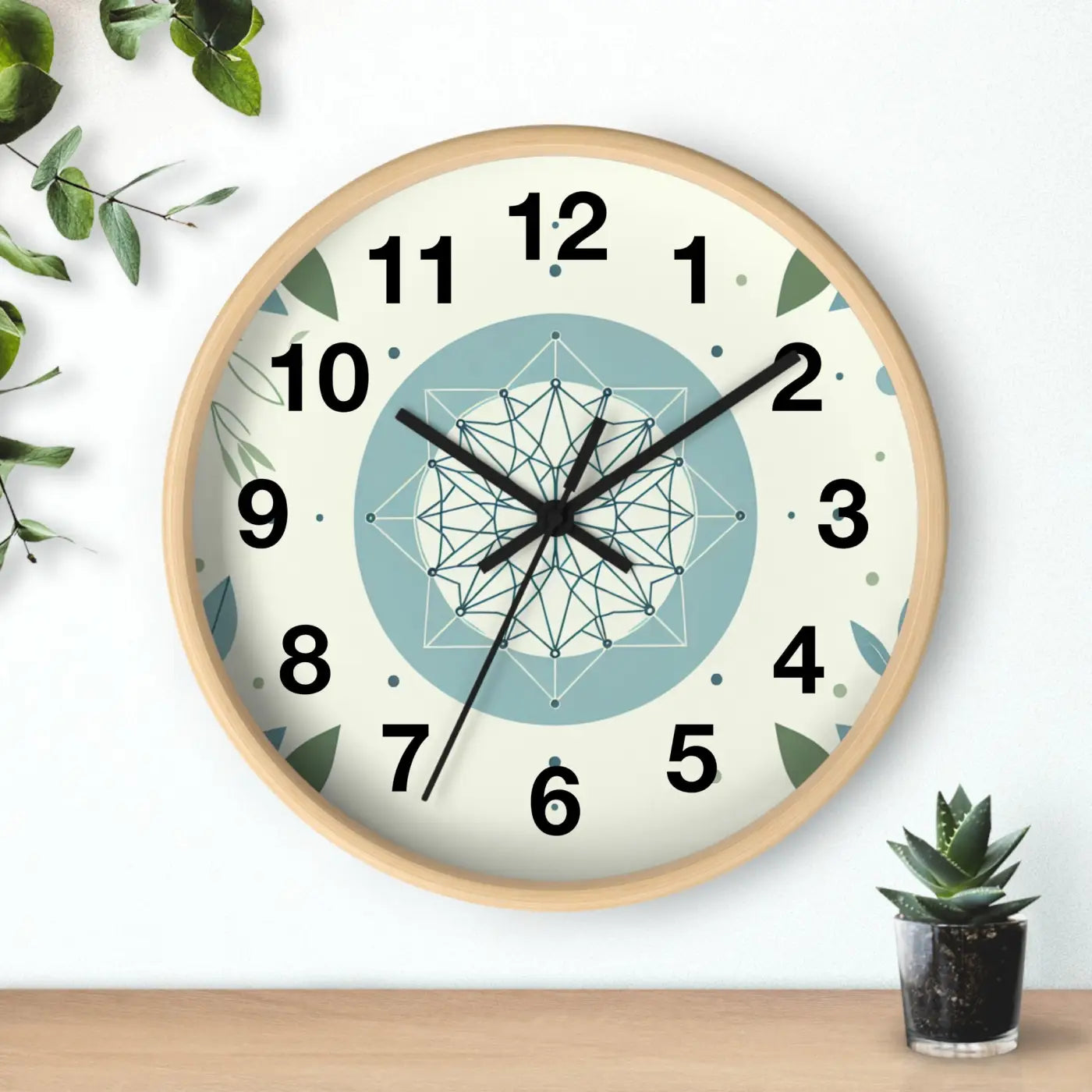 Abstract Art Wall Clock – Wood Nature Decor - Dipaliz