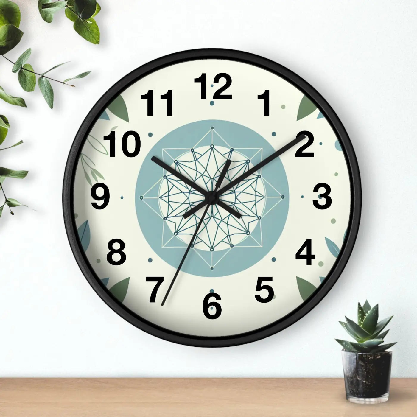 Abstract Art Wall Clock – Wood Nature Decor - Dipaliz