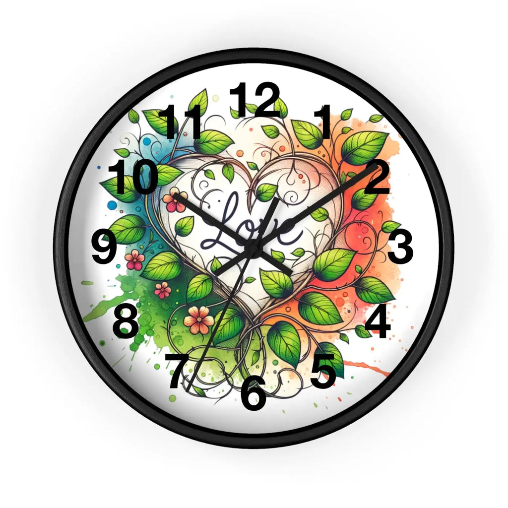 Wall Clock Flower Vines Wood Practical Addition Dipaliz