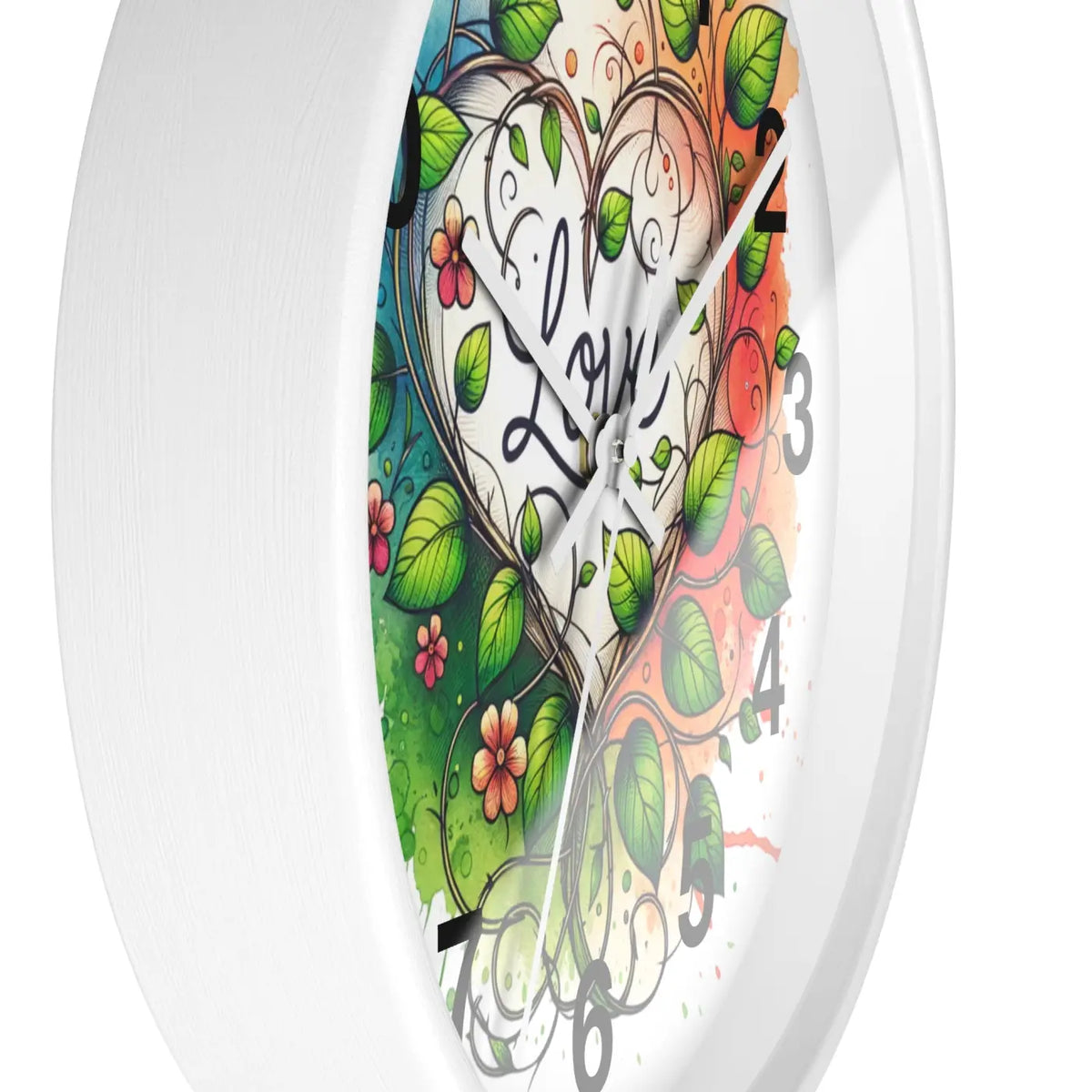 Wall Clock Flower Vines Wood Practical Addition Dipaliz