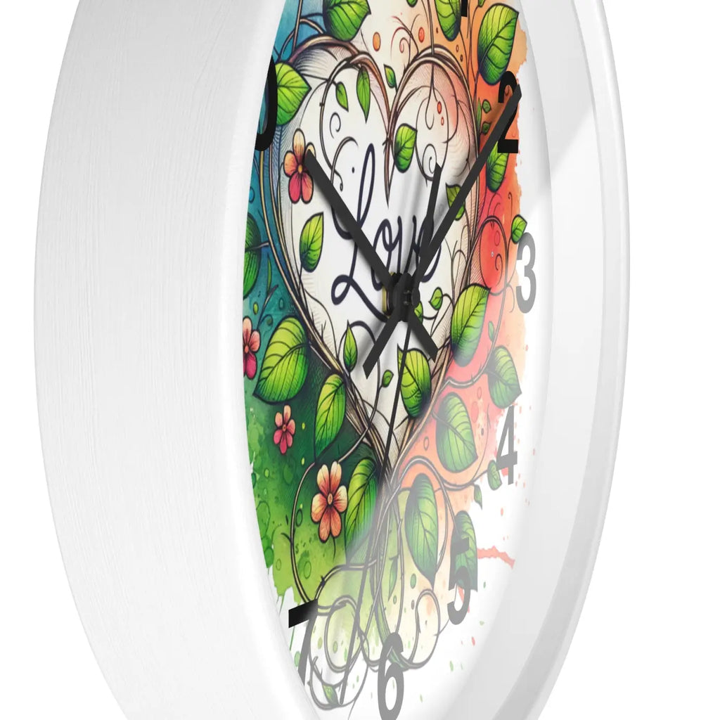 Wall Clock Flower Vines Wood Practical Addition Dipaliz