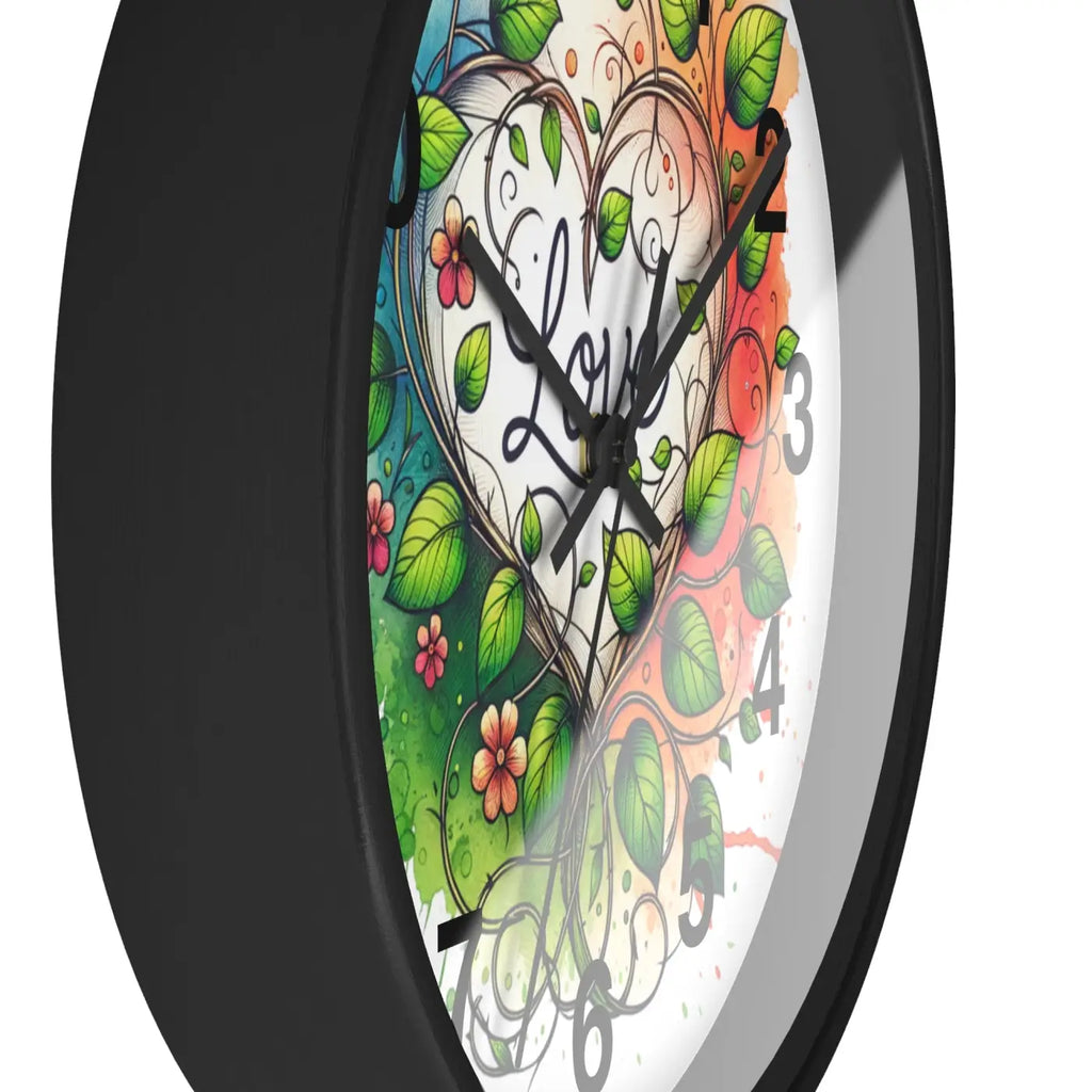 Wall Clock Flower Vines Wood Practical Addition Dipaliz