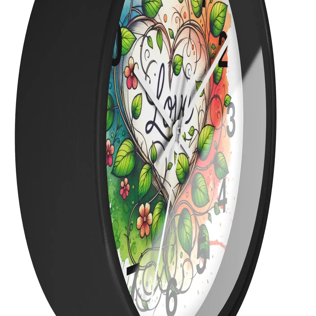 Wall Clock Flower Vines Wood Practical Addition Dipaliz