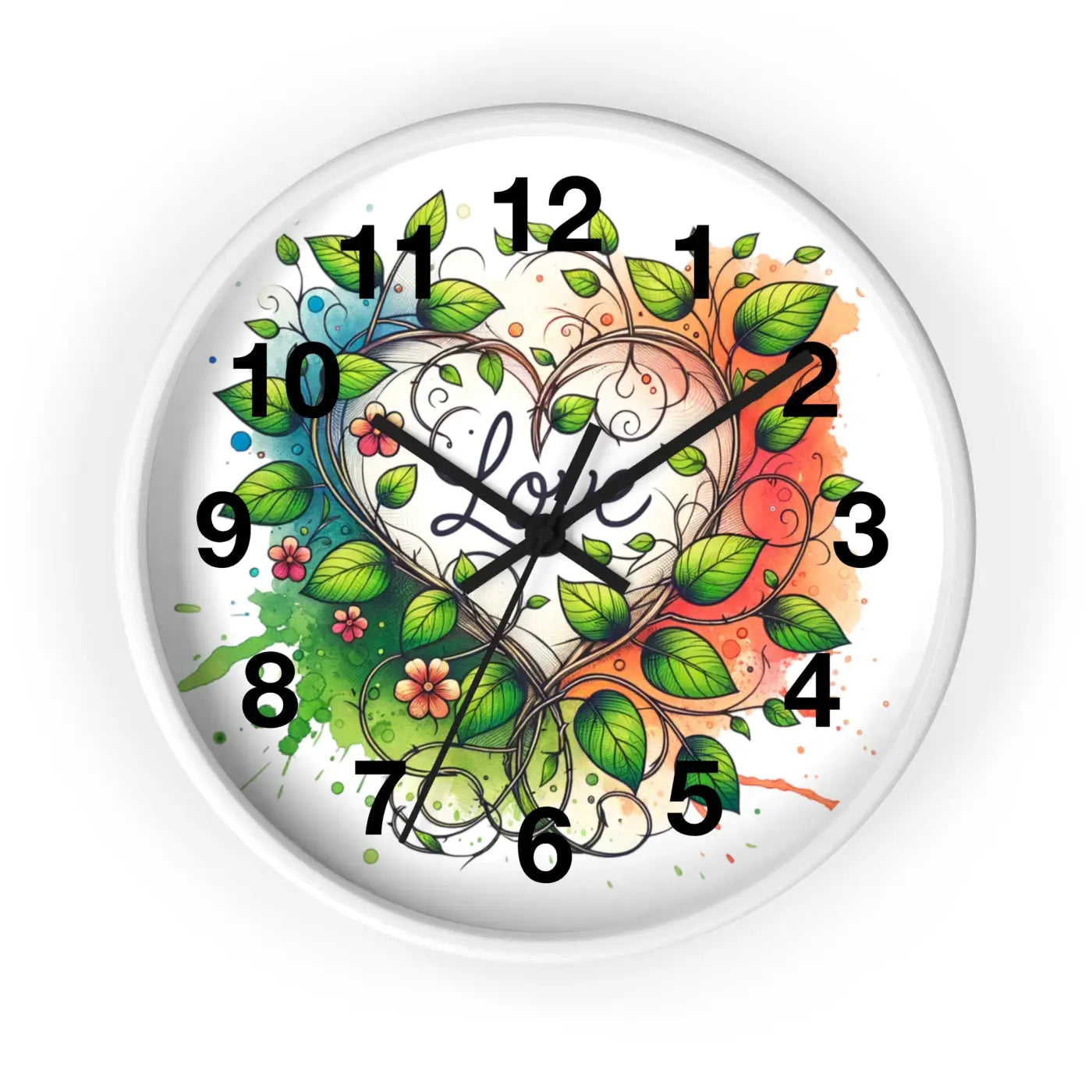 Wall Clock Flower Vines Wood Practical Addition Dipaliz