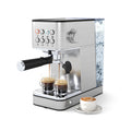 Costway Espresso Machine 20 Bar Compact Stainless Steel Coffee Maker with Milk Frother-Silver