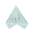 White Egret Bird Terrycloth Guest Hand Towel