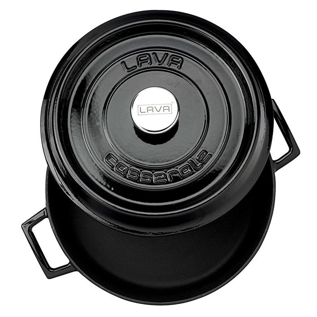 Lava Cast Iron Dutch Oven - 28cm Enameled Casserole Dish, Large Cooking Pot for Even Heat, Durable & Oven Safe