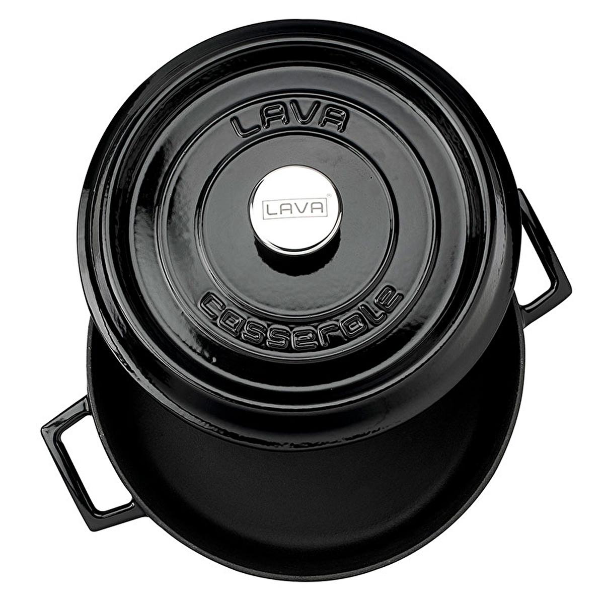 Lava Cast Iron Dutch Oven - 28cm Enameled Casserole Dish, Large Cooking Pot for Even Heat, Durable & Oven Safe